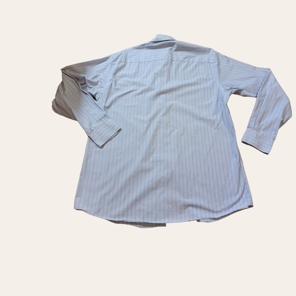 VAN Heusen Mens size 16 - 16½ 34/35 slim fit blue stripes. T54 - Picture 3 of 8